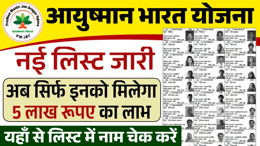 Ayushman Bharat Yojana New List 2025